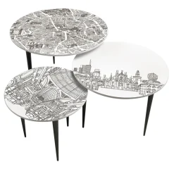 Extroverso Nesting Tables<Close Up Milano Set of Three Nesting Tables