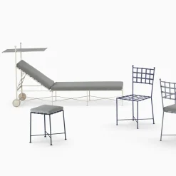 Dante Negro Outdoor Chairs & Stools<Club Blue Wrought Iron Chair
