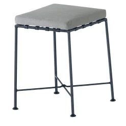 Dante Negro Outdoor Chairs & Stools<Club Blue Wrought Iron Stool