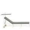 Dante Negro Outdoor Chaises & Daybeds<Club Wheeled White Wrought Iron Daybed