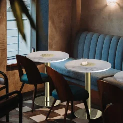 Monitillo 1980 Bistro Tables<Coccaro Brass Bistro Table by RandD monitillo1980