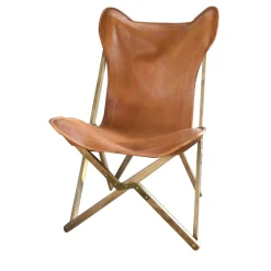 Dario Alfonsi Lounge Chairs<Cognac Leather Tripolina Chair
