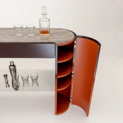 Laura Meroni Consoles<Collectionist Console With Top in Gray Travertine Marble