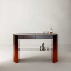 Laura Meroni Consoles<Collectionist Console With Top in Gray Travertine Marble