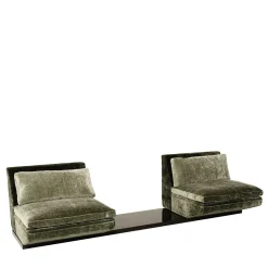 Fratelli Boffi Sofas<Colloquio Swivel Green Velvet 2-Seater Sofa by Storagemilano