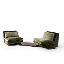 Fratelli Boffi Sofas<Colloquio Swivel Green Velvet 2-Seater Sofa by Storagemilano
