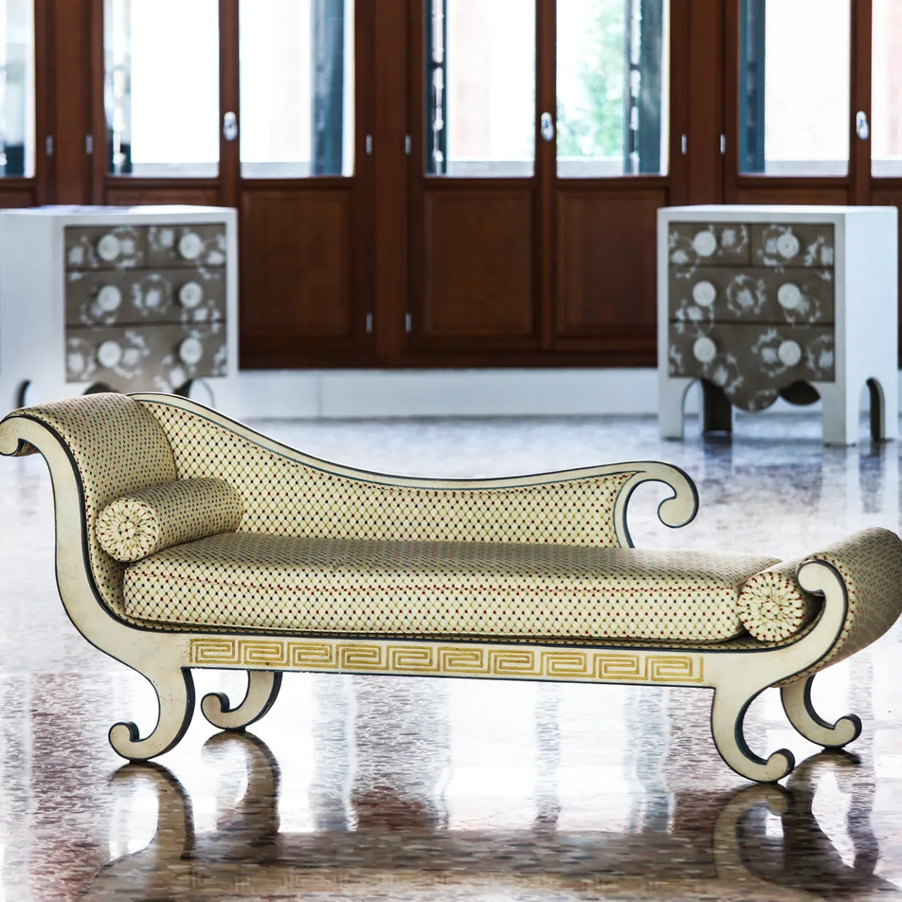 Porte Italia Chaises<Colombina Beige Chaise Loungue