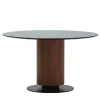 Billiani 1911 Dining Tables<Colonna 840 Walnut Table with Marquinia Black Marble Top