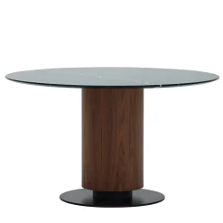 Billiani 1911 Dining Tables<Colonna 840 Walnut Table with Marquinia Black Marble Top