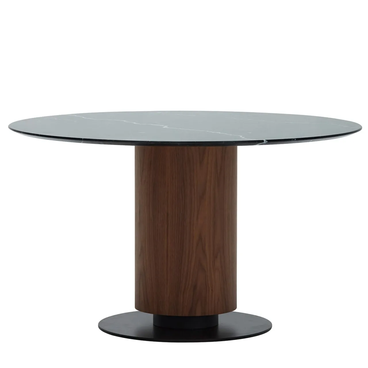 Billiani 1911 Dining Tables<Colonna 840 Walnut Table with Marquinia Black Marble Top
