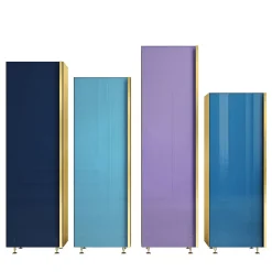 Filippo Carandini Cabinets<Column 01 Set of 4 Blue Cupboards