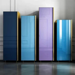 Filippo Carandini Cabinets<Column 01 Set of 4 Blue Cupboards