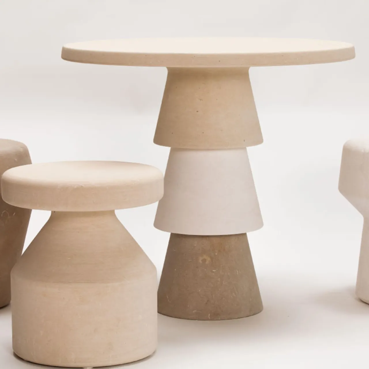 Pimar Limestone Side Tables<Com Side Table