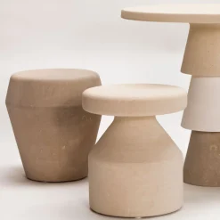 Pimar Limestone Side Tables<Com Side Table