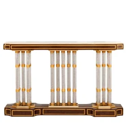 CG Capelletti Consoles<CONSOLE TABLE 18 LEGS IN BRONZE AND CRYSTAL