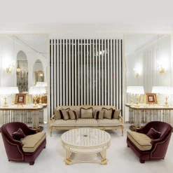 CG Capelletti Consoles<CONSOLE TABLE 18 LEGS IN BRONZE AND CRYSTAL