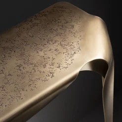 De Castelli Consoles<Convivium Gold Brass DeErosion Console by Nikita Bettoni