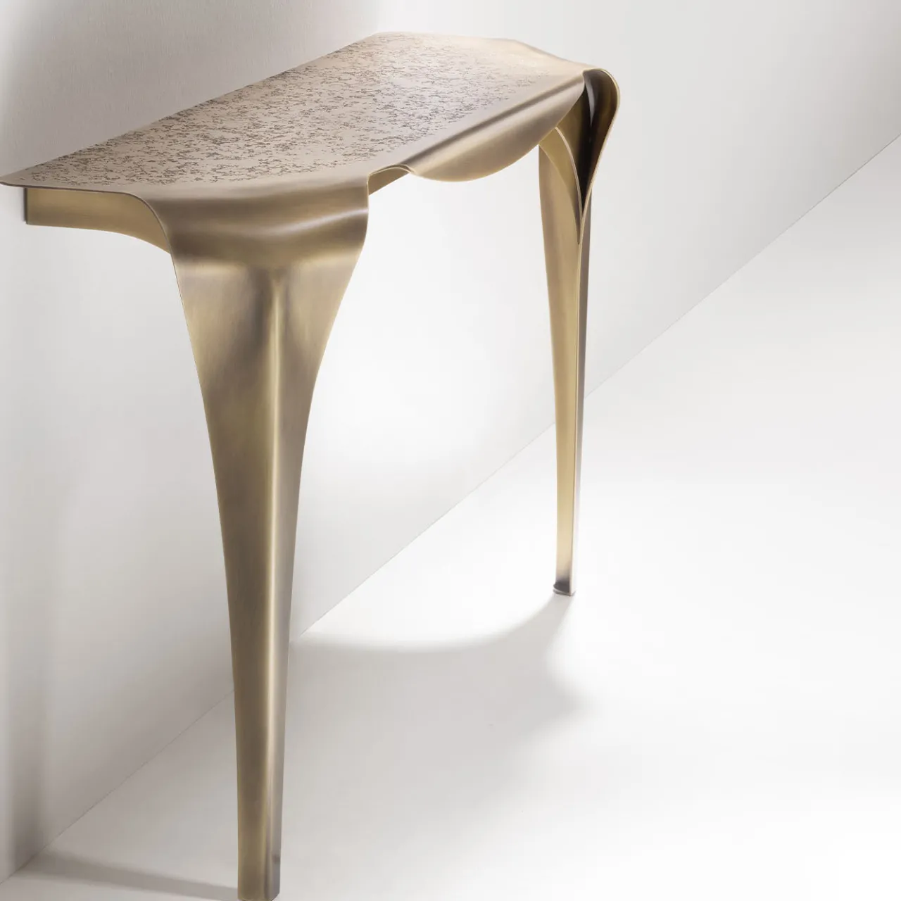 De Castelli Consoles<Convivium Gold Brass DeErosion Console by Nikita Bettoni
