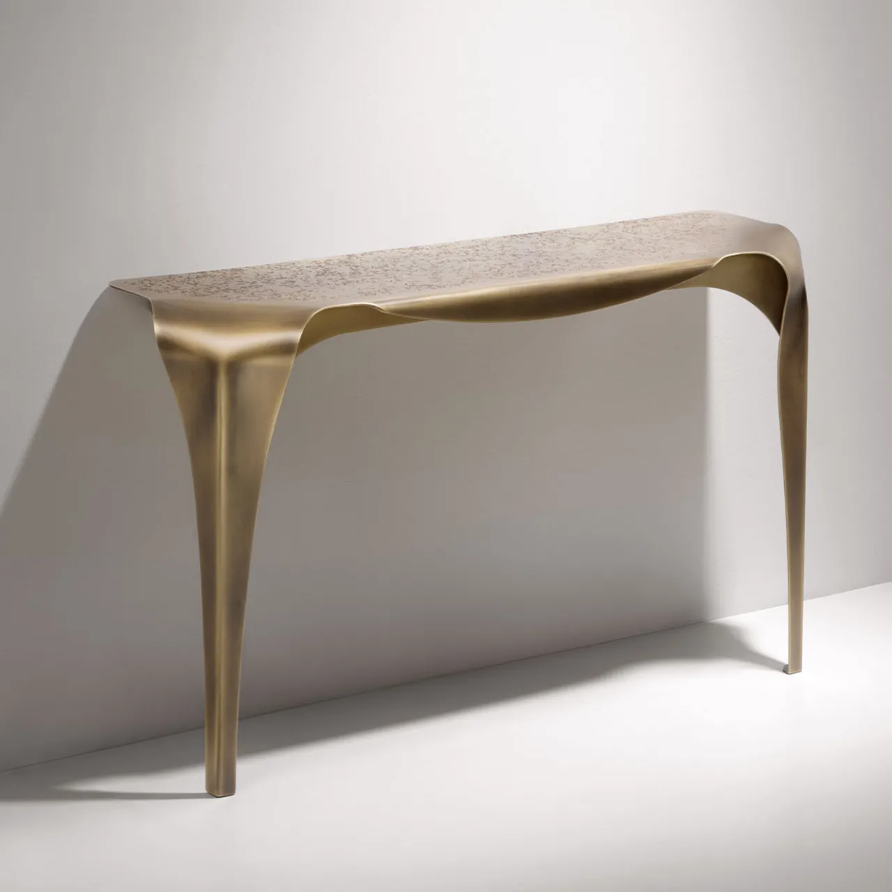 De Castelli Consoles<Convivium Gold Brass DeErosion Console by Nikita Bettoni