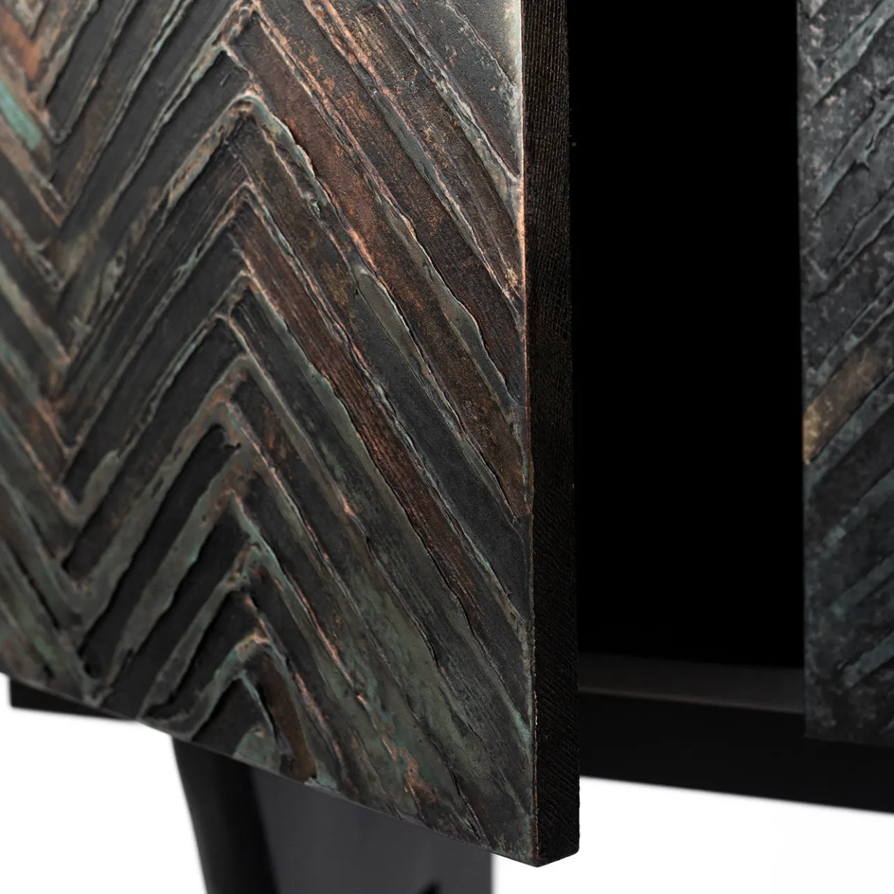 BottegaNera Furniture Bar Cabinets<Copper Green Wood Bar Cabinet