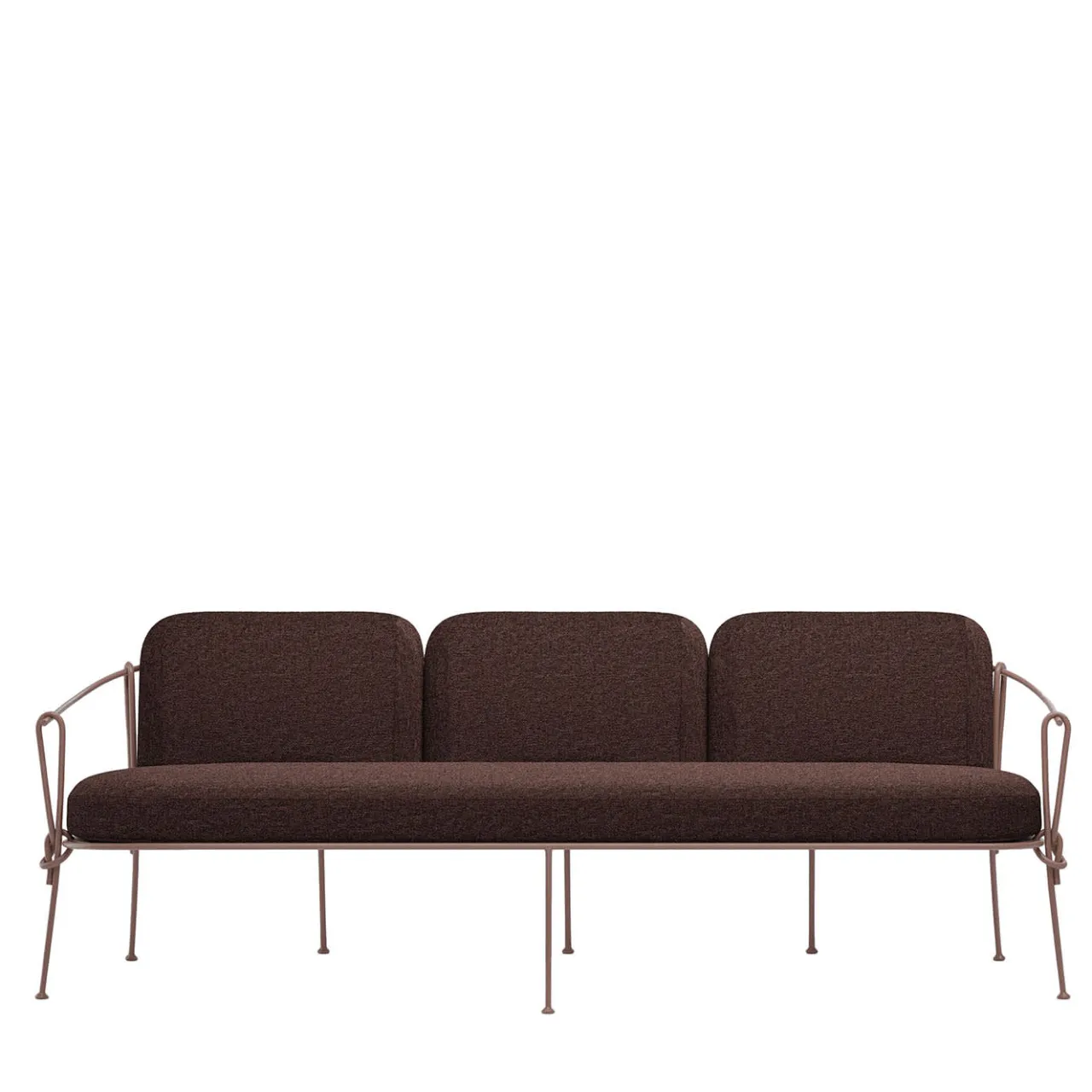 Dante Negro Outdoor Sofas & Benches<CORDA 3-Seater Brown Iron Outdoor Sofa by Zanellato&Bortotto