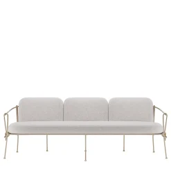 Dante Negro Outdoor Sofas & Benches<Corda 3-Seater Champagne Outdoor Sofa by Zanellato&Bortotto