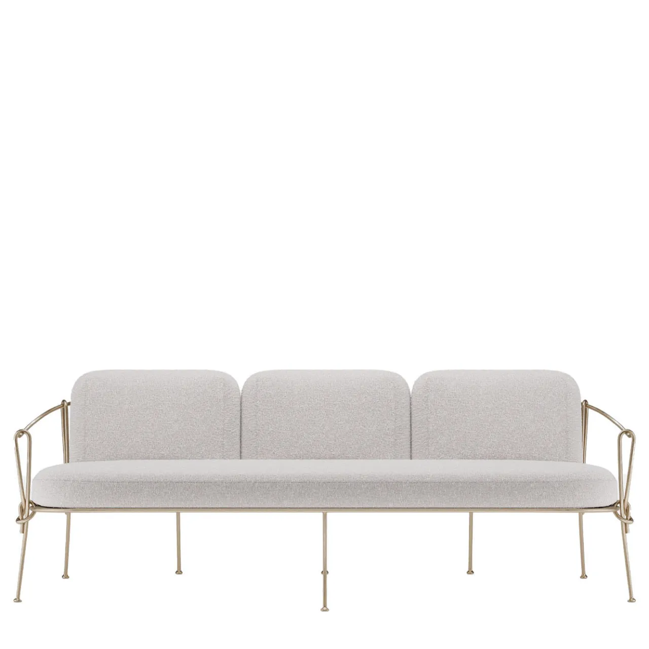 Dante Negro Outdoor Sofas & Benches<Corda 3-Seater Champagne Outdoor Sofa by Zanellato&Bortotto