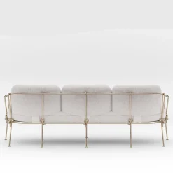 Dante Negro Outdoor Sofas & Benches<Corda 3-Seater Champagne Outdoor Sofa by Zanellato&Bortotto