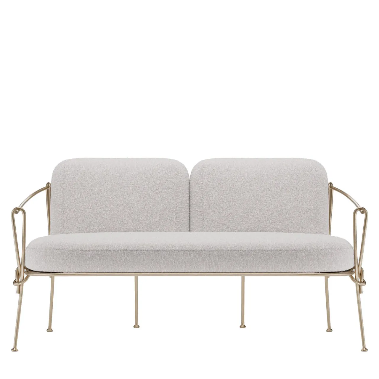 Dante Negro Outdoor Sofas & Benches<Corda Two-Seat Champagne Iron Outdoor Sofa by Zanellato&Bortotto
