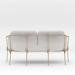 Dante Negro Outdoor Sofas & Benches<Corda Two-Seat Champagne Iron Outdoor Sofa by Zanellato&Bortotto