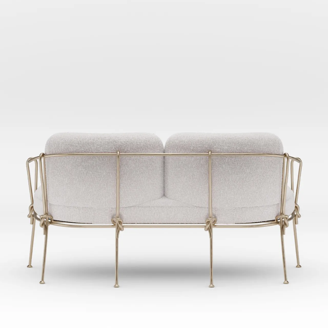 Dante Negro Outdoor Sofas & Benches<Corda Two-Seat Champagne Iron Outdoor Sofa by Zanellato&Bortotto