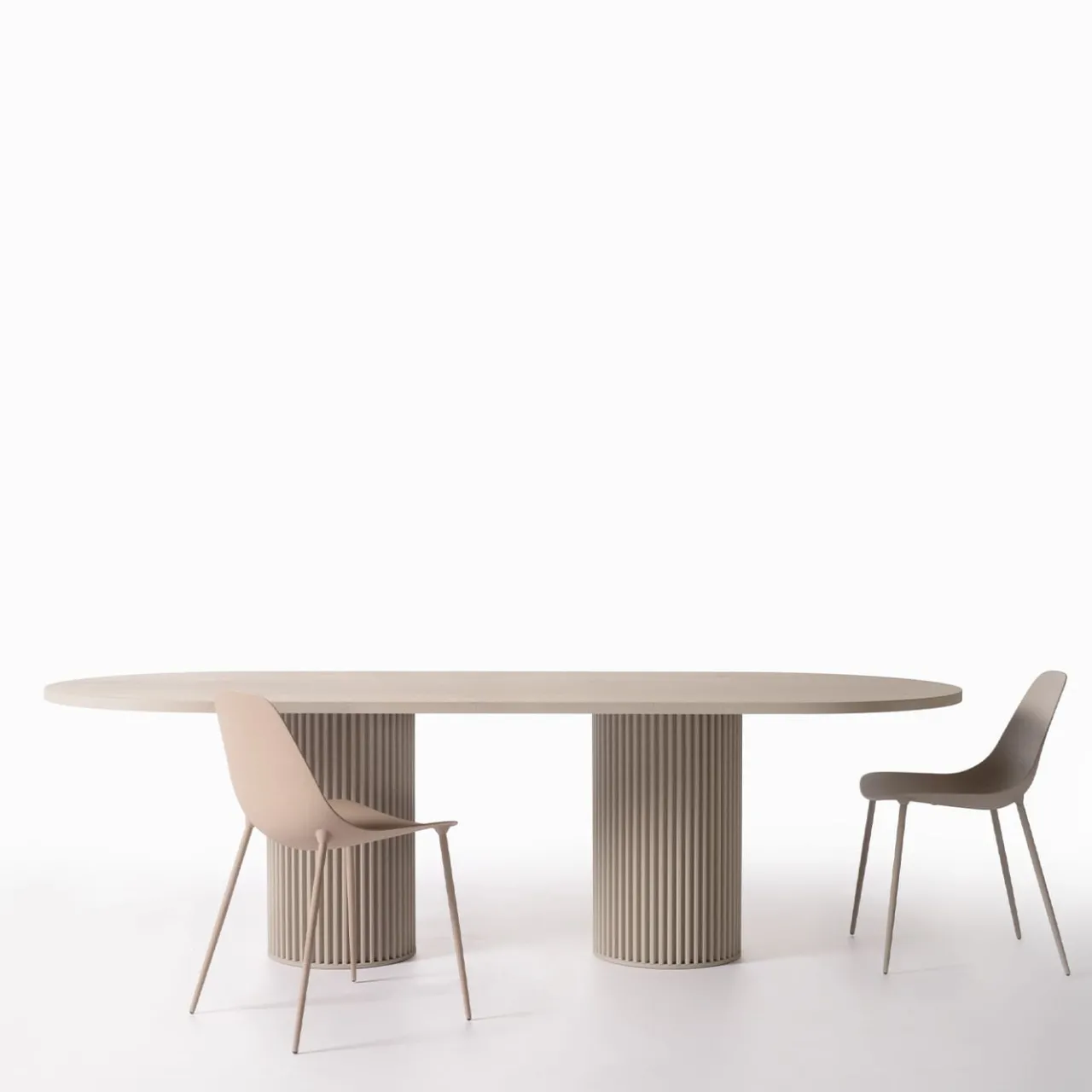 Opinion Ciatti Dining Tables<Corkcrete Beige Aluminum Dining Table