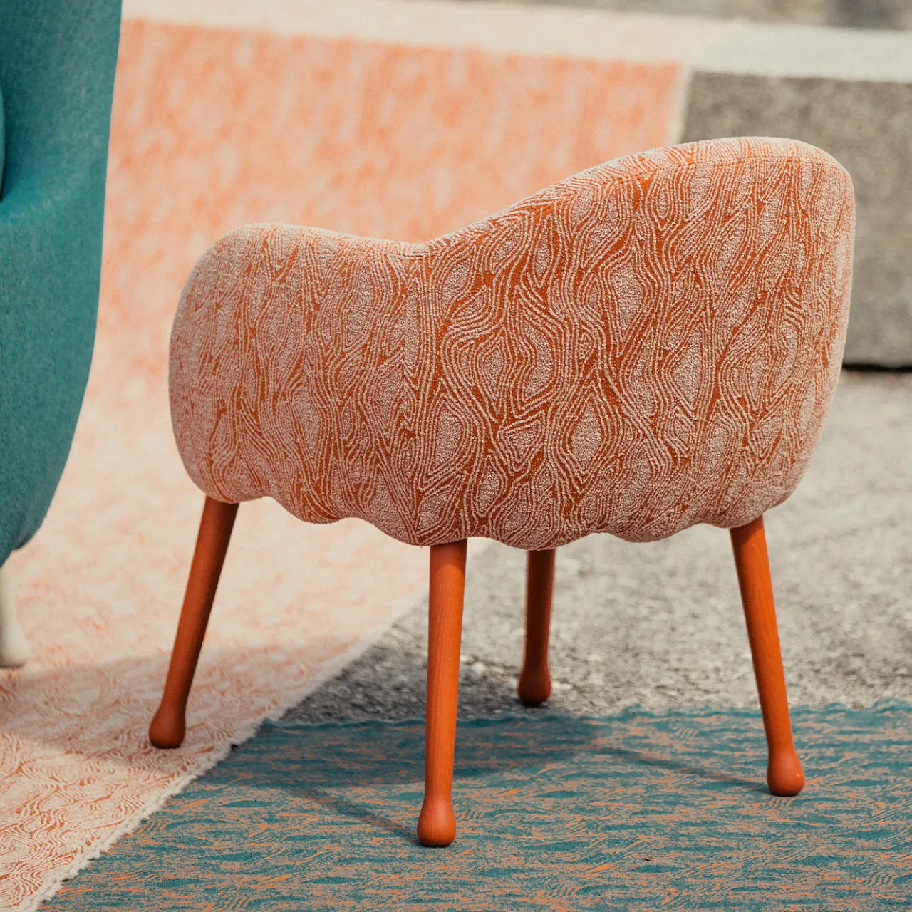 Billiani 1911 Armchairs<Corolla 270 Orange Armchair by Cristina Celestino
