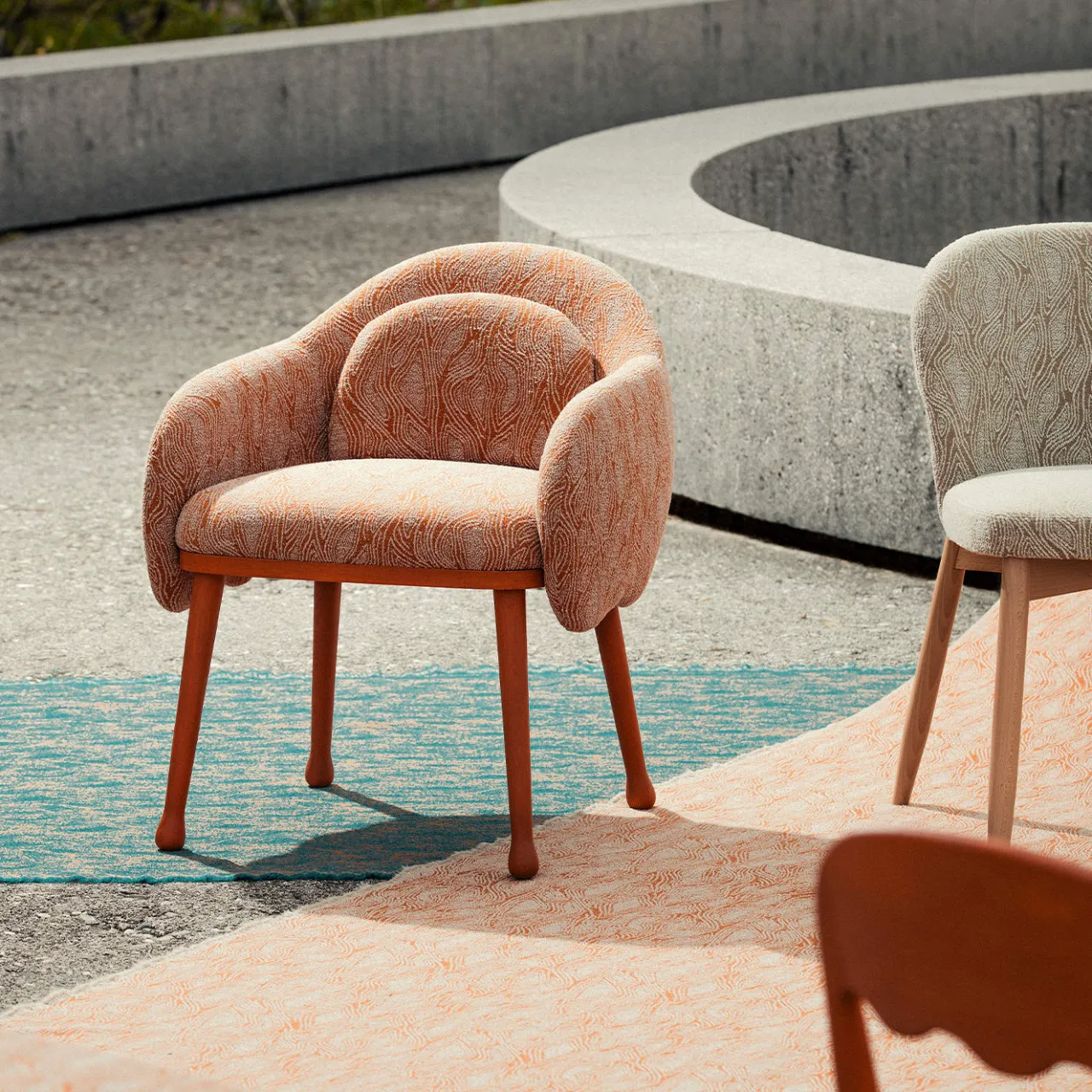 Billiani 1911 Armchairs<Corolla 270 Orange Armchair by Cristina Celestino
