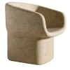 Luce Di Carrara Chairs<Cosimo Beige Marble Sculptural Chair