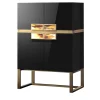 Arcahorn Cabinets<Cosmopolitan Black & Horn Bar Cabinet