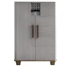 Chiara Provasi Bar Cabinets<Cosmopolitan 2-Door Inlaid Gray Wooden Bar Cabinet