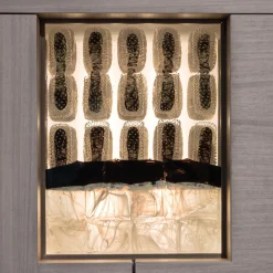 Chiara Provasi Bar Cabinets<Cosmopolitan 2-Door Inlaid Gray Wooden Bar Cabinet