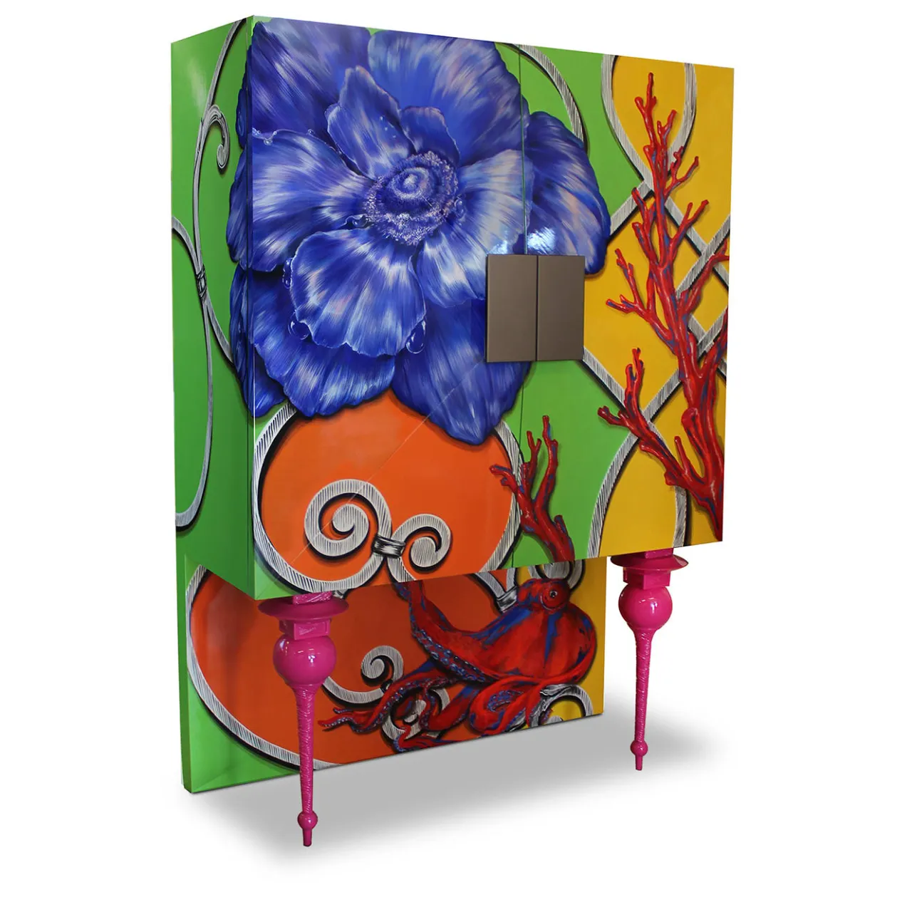 Sergio Villa Bar Cabinets<Costantino Bar Cabinet Flower by Carlo Rampazzi