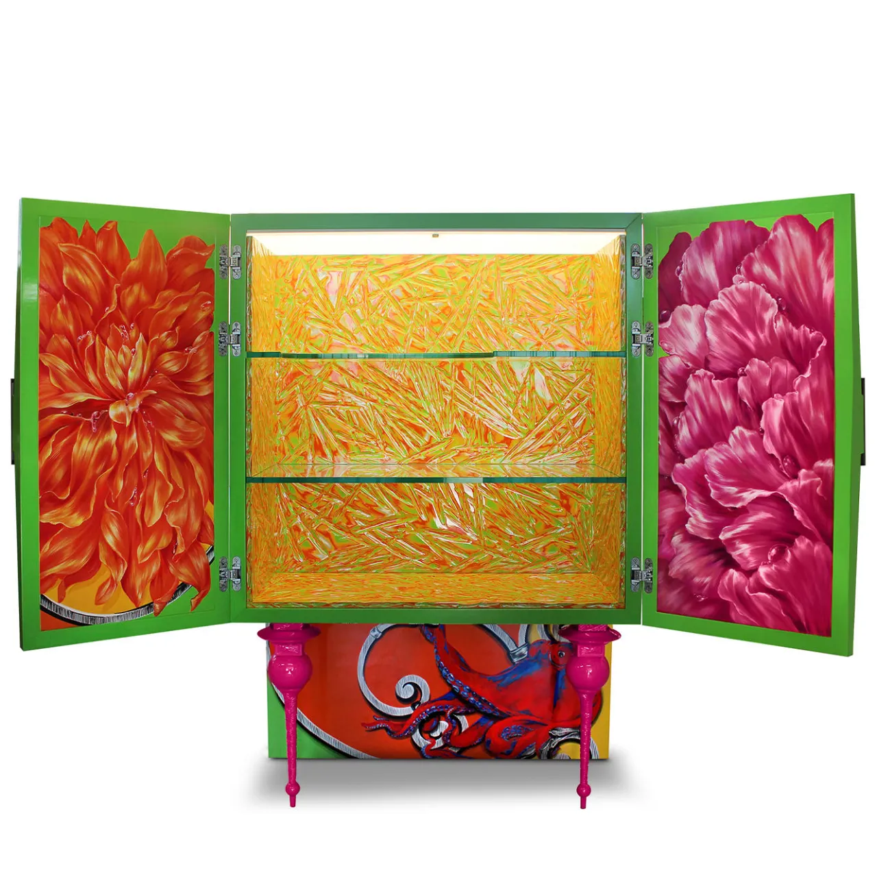 Sergio Villa Bar Cabinets<Costantino Bar Cabinet Flower by Carlo Rampazzi