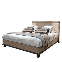 Provasi Beds<Cotton Velvet and Nabuk Beige Bed