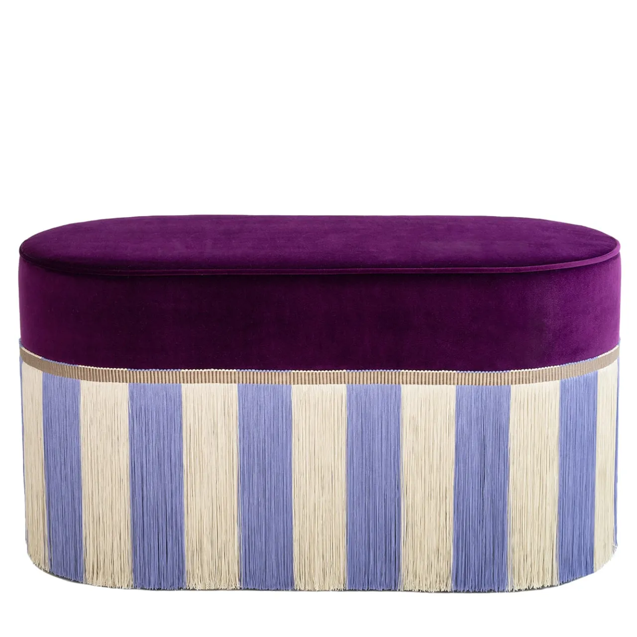 Lorenza Bozzoli Couture Benches<Couture Geometric Riga Oval Purple & Lilac Bench