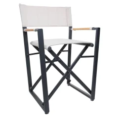 Marricreo Outdoor Chairs & Stools<Cream Aluminum Director Armchair