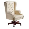 Marzorati Office Chairs<Cream Leather Armchair