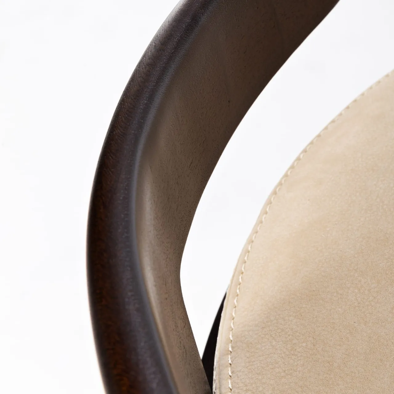 Exteta Ottomans & Poufs<Cream White Leather T-Pouf with Backrest