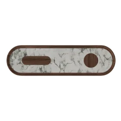 Ultramobili Consoles<Creta Black Walnut With White Arabescato Marble Top Console