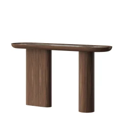 Ultramobili Consoles<Creta Black Walnut With White Arabescato Marble Top Console