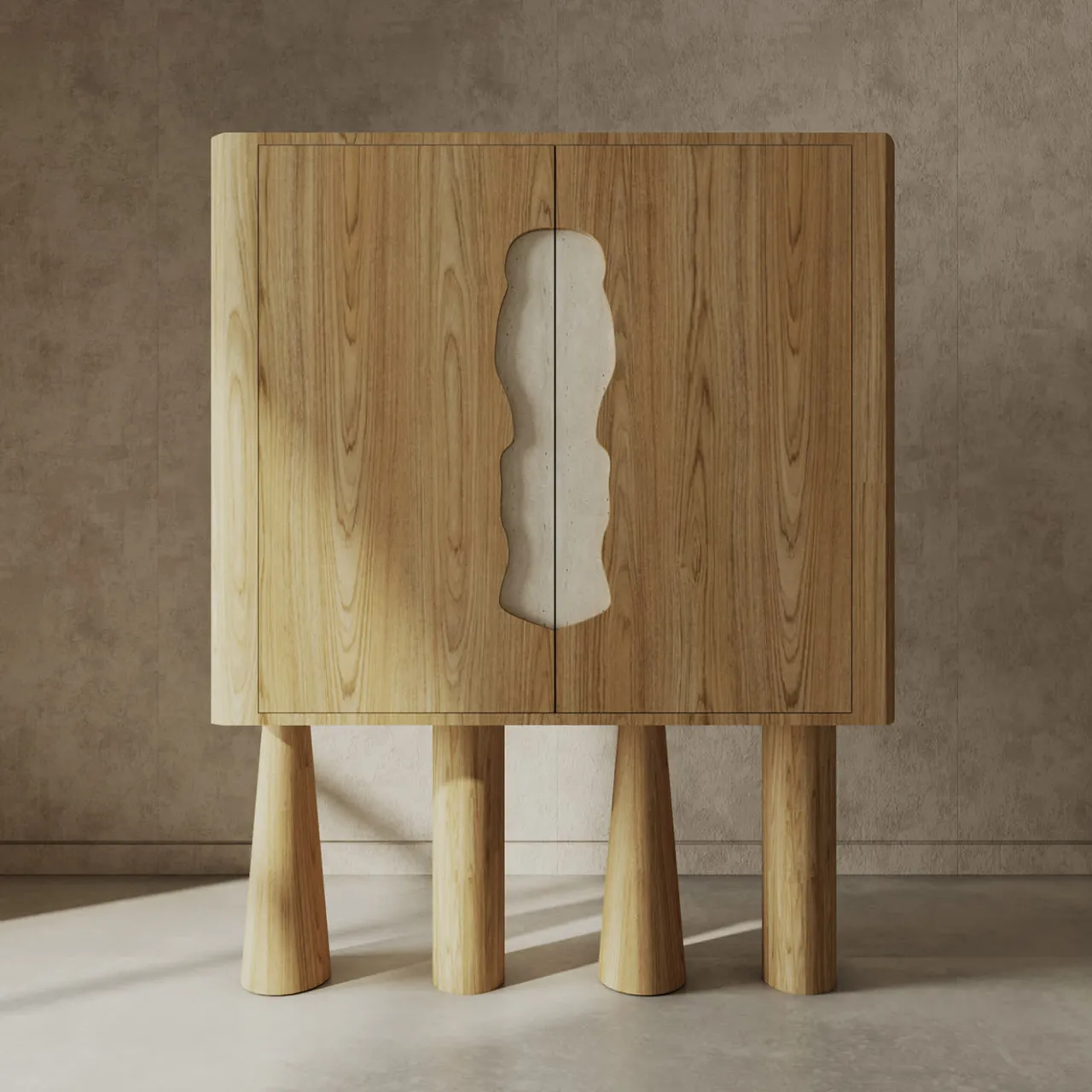 Livio Cioffi Cabinets<Creta Oak & Marble Cabinet