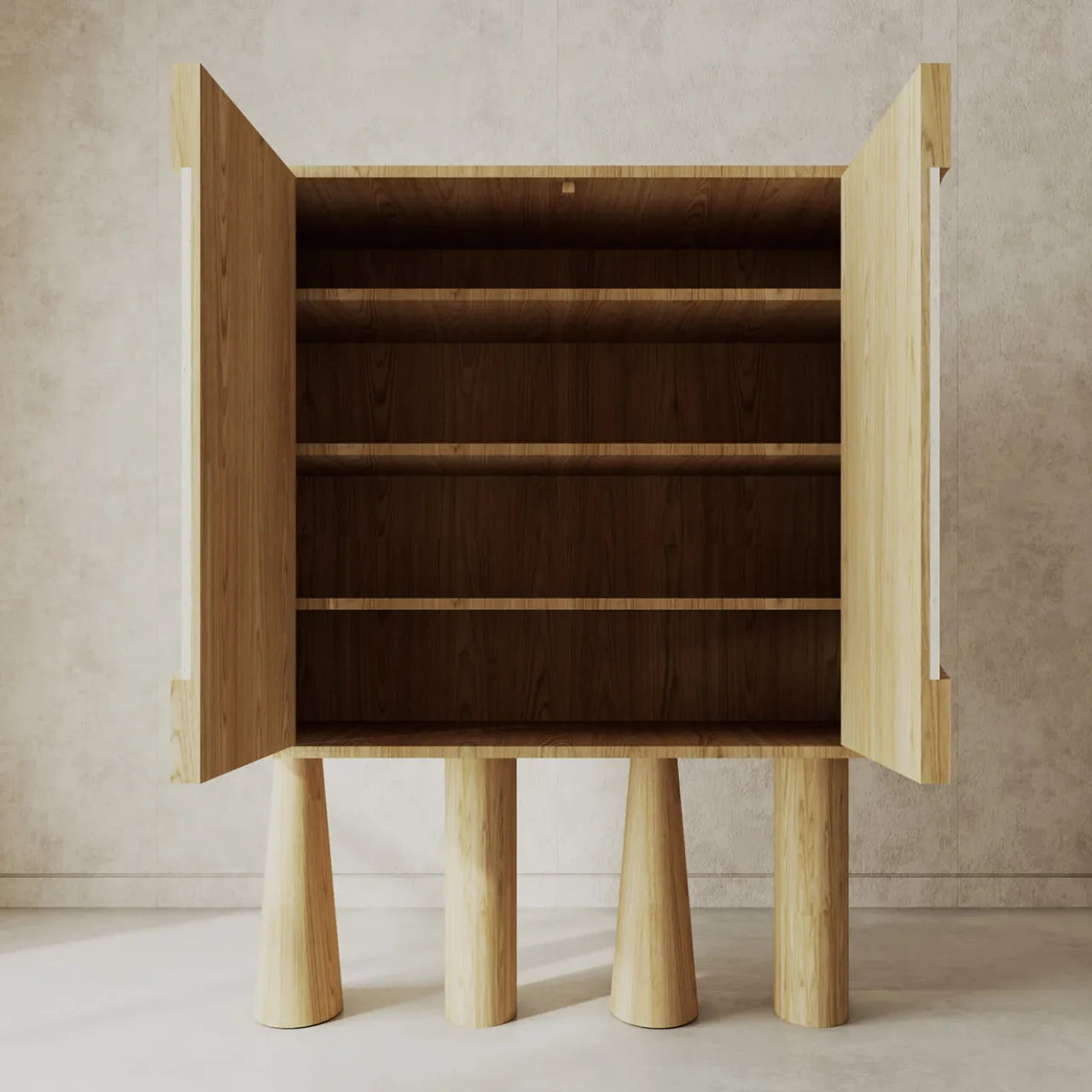 Livio Cioffi Cabinets<Creta Oak & Marble Cabinet