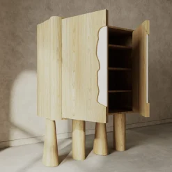 Livio Cioffi Cabinets<Creta Oak & Marble Cabinet